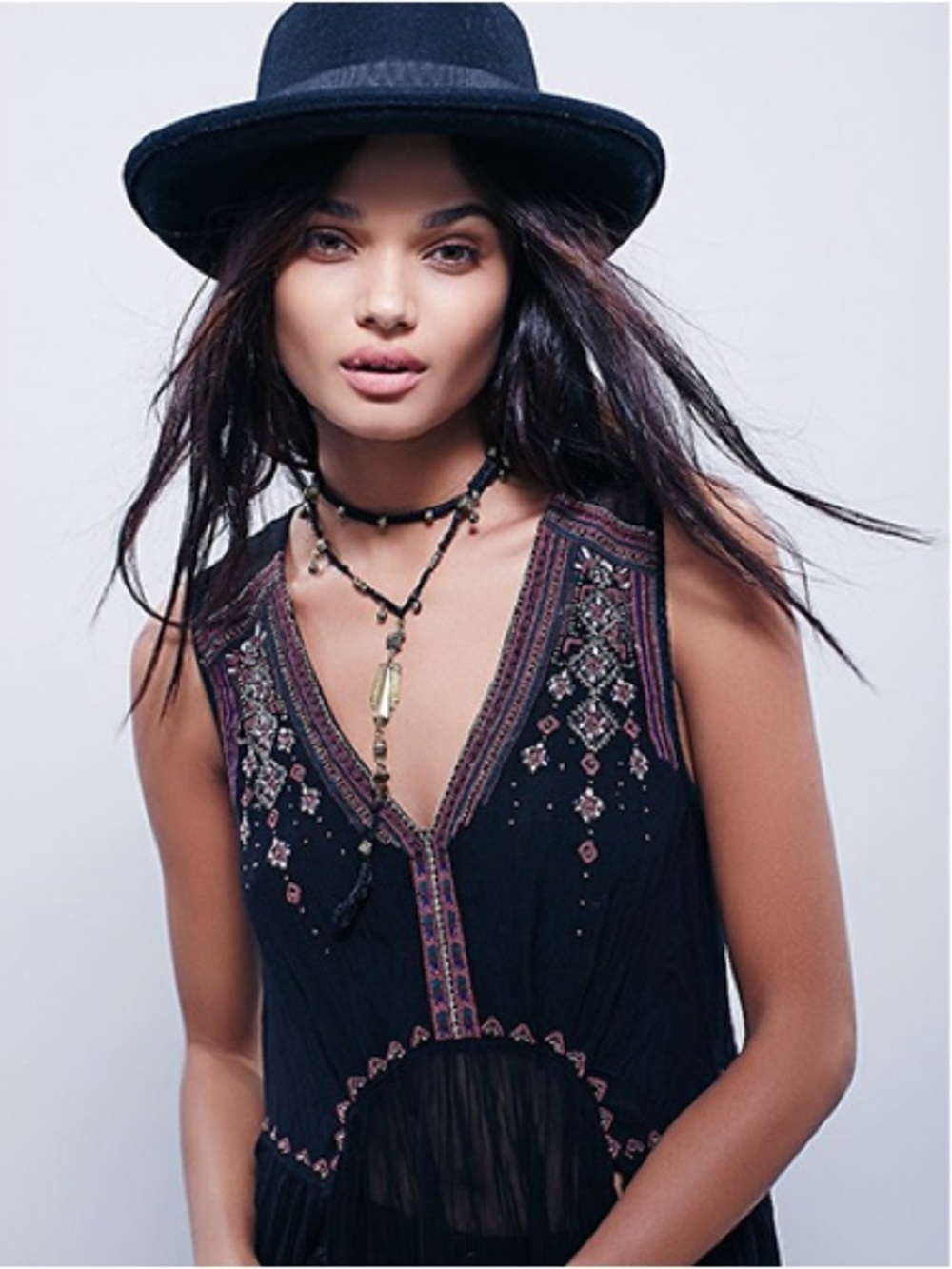 Free People See You Smile Embroidered Maxi Tank - Picture 3 of 8